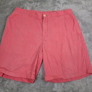 Vineyard Vines Links Shorts Mens Size 38 Coral Flat‎ Front 100% Cotton